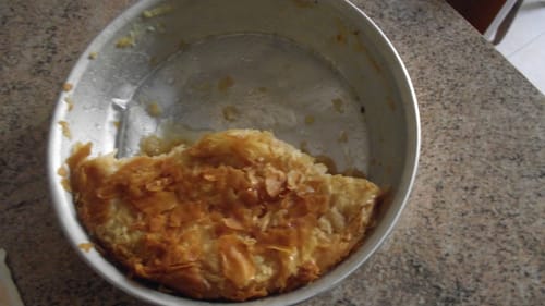 Customer photo review of Traditional Galaktoboureko – Custard Phyllo Pie (approx. 1200g)