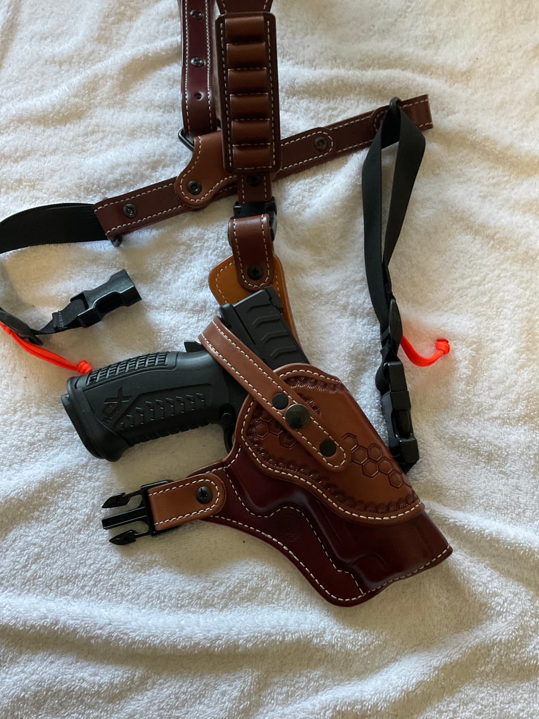Customer photo review of Add-On Kodiak Chest Holster