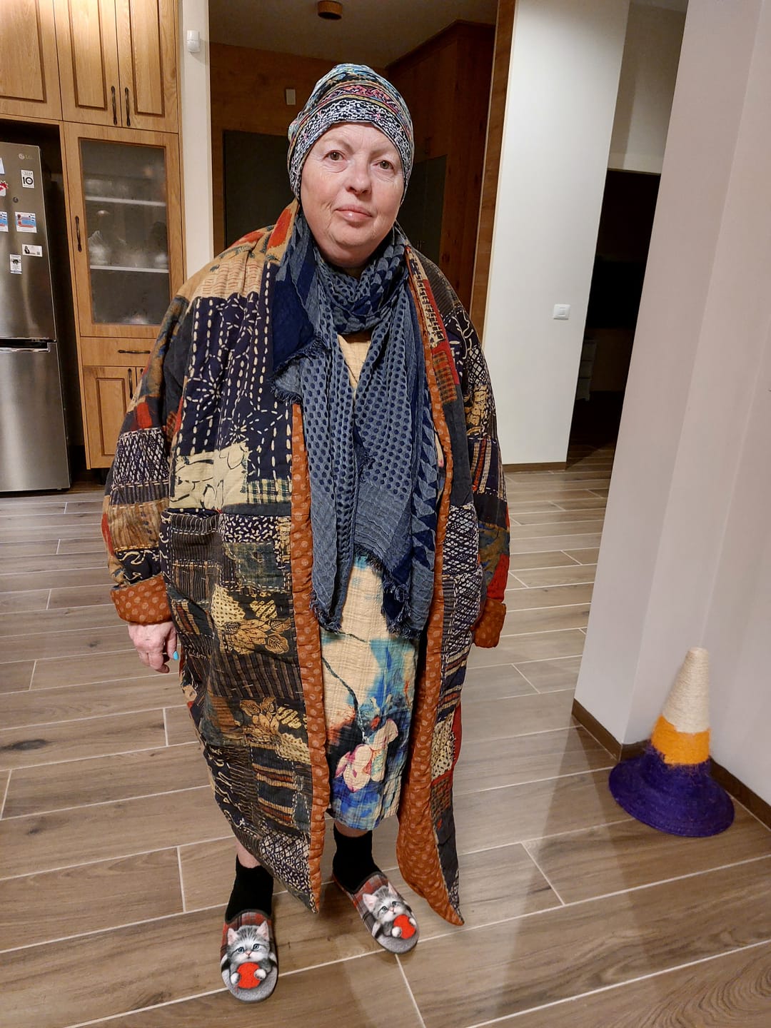Customer photo review of Plus Size Winter Batwing Sleeve Pocket Coat