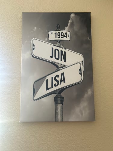 Customer photo review of COUPLES DATE OF LOVE by Cstm Canvas