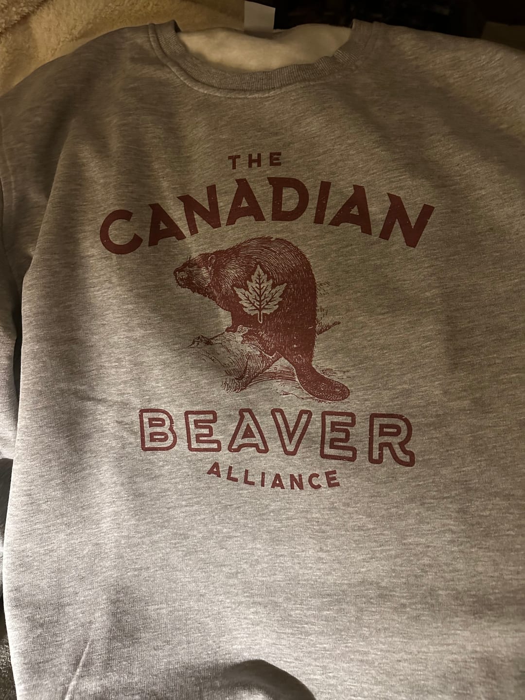 Customer photo review of Canadian Beaver Alliance Sweatshirt and Hoodie