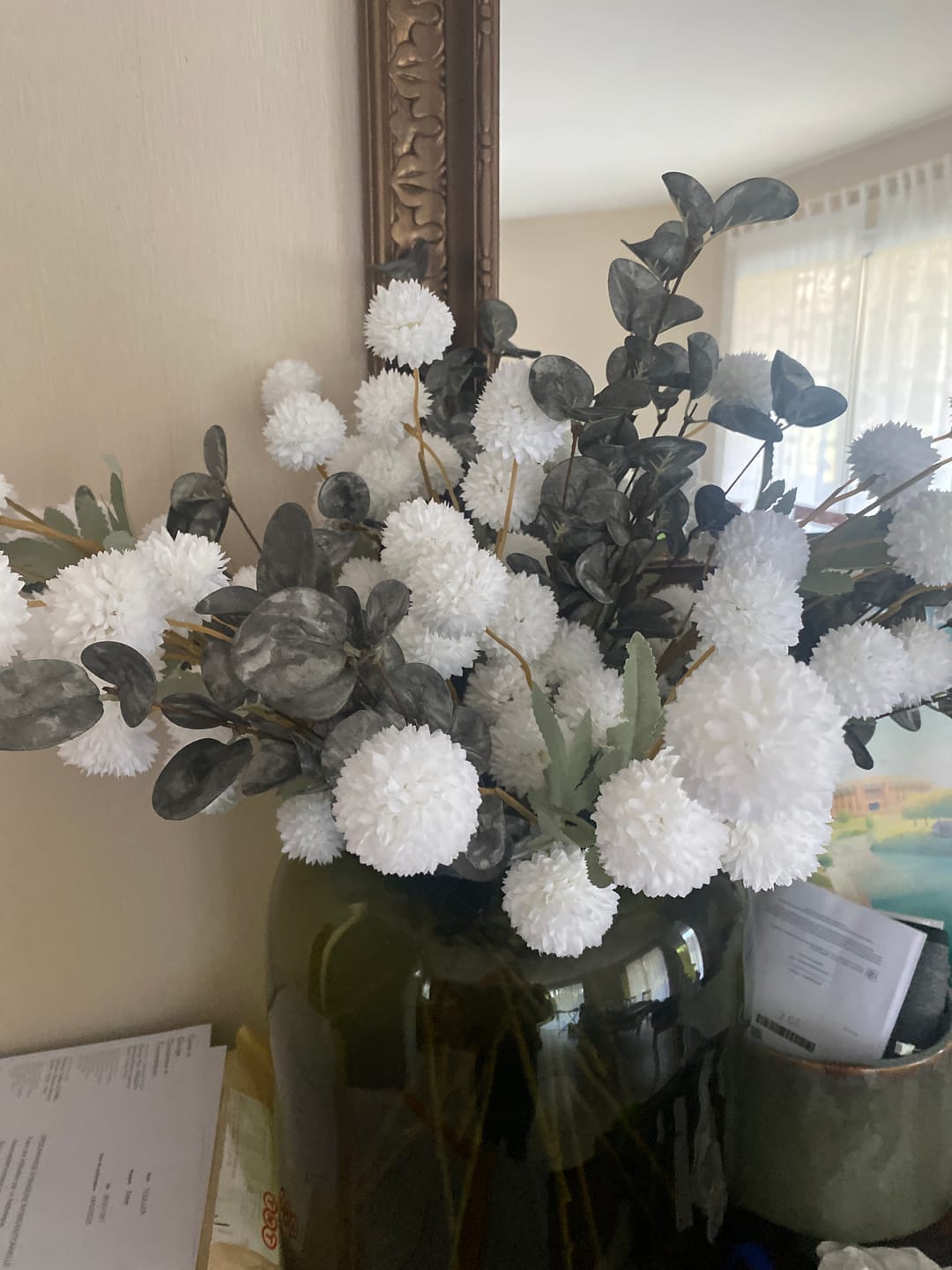 Customer photo review of Samengesteld boeket - Groen & Wit