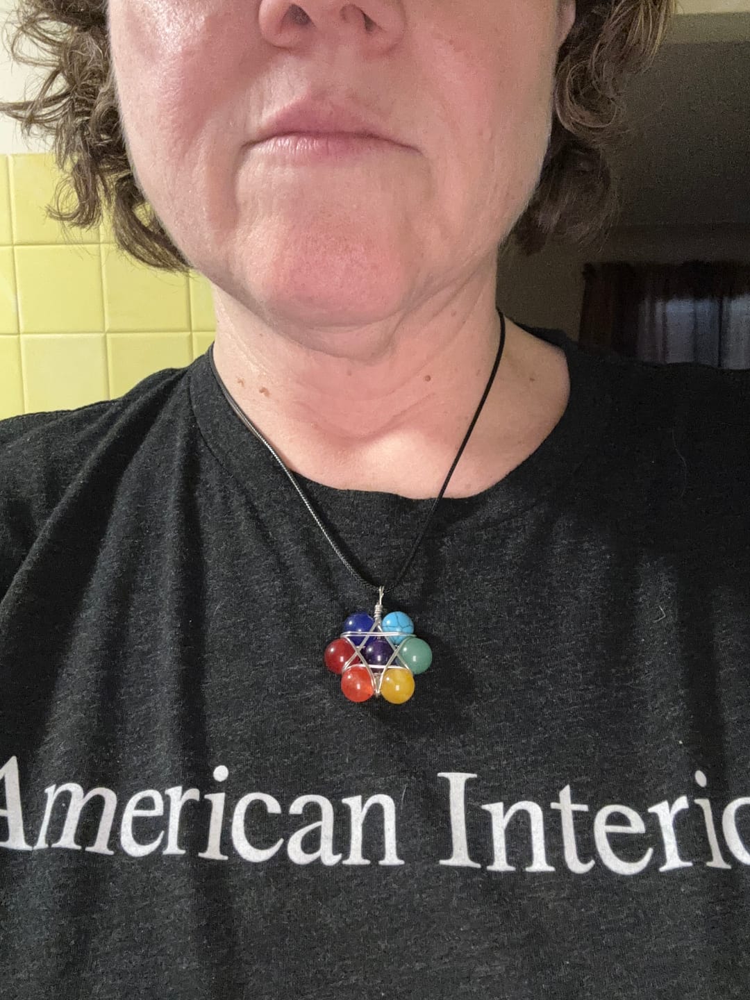 Customer photo review of Natural Stone 7 Chakra Necklace
