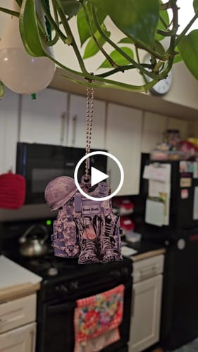 Customer video review of Military Uniform - Boots & Hat - Personalized Flat Acrylic Ornament