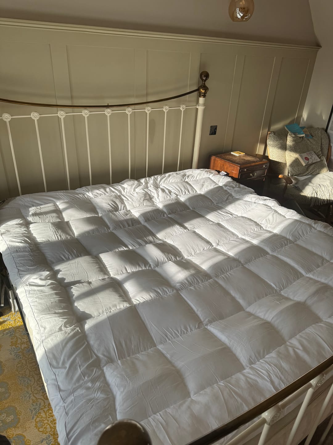 Customer photo review of 10cm Microfiber Mattress Topper