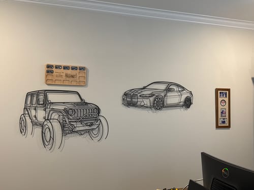 Customer photo review of Your Custom Car Silhouette Metal Wall Art