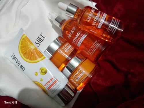 Customer photo review of Dr.Rashel Vitamin C Skin Care 5 Piece Set With Bag