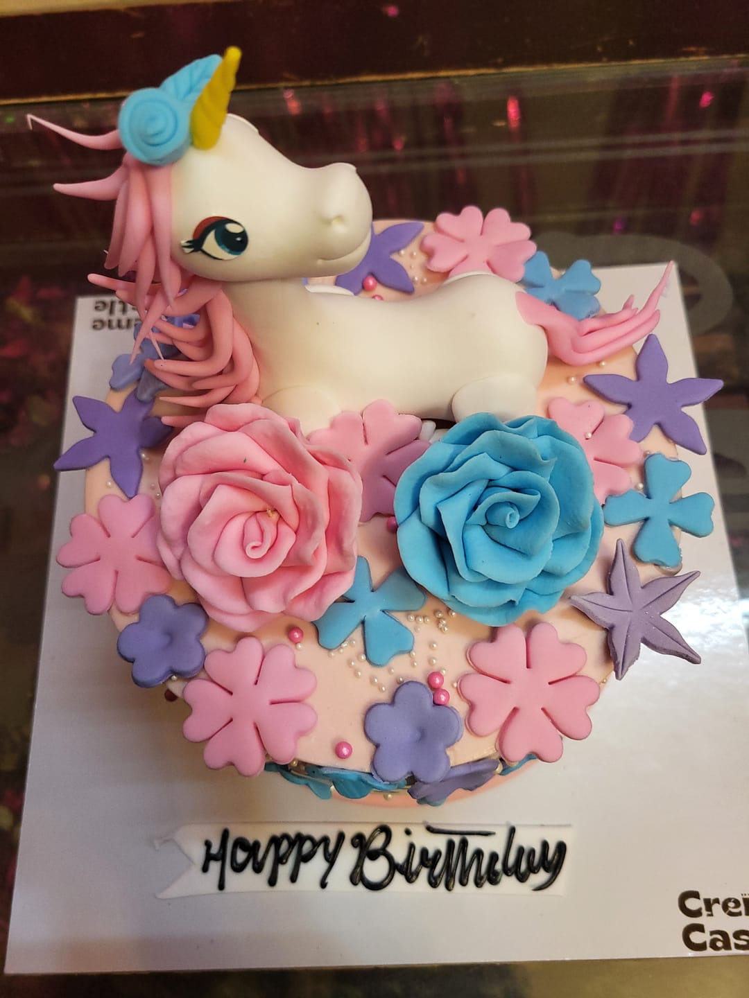 Customer photo review of Unicorn Lush Hair Cake