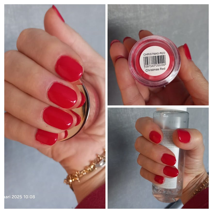 Customer photo review of Christmas Red Dipping Powder