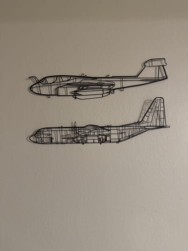 Customer photo review of C-130 Metal Aircraft Wall Art - NCP0039