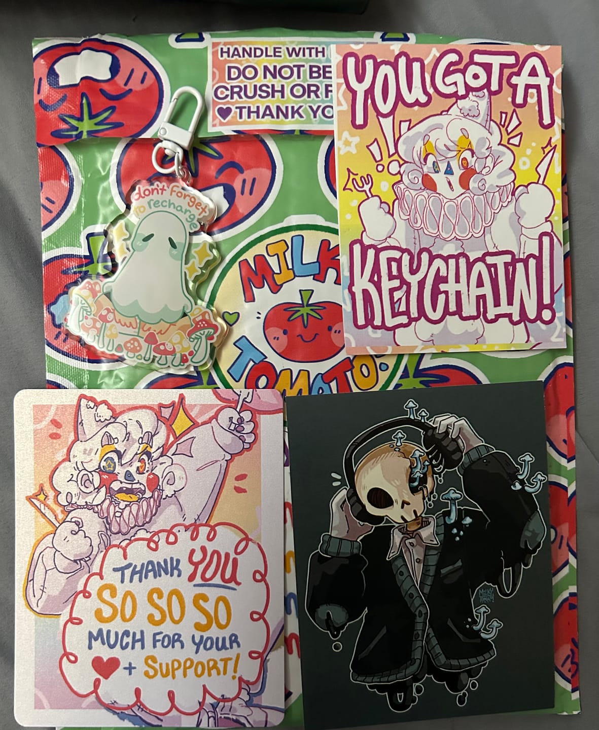 Customer photo review of Aesthetic Skeleton Mushroom Mini Print