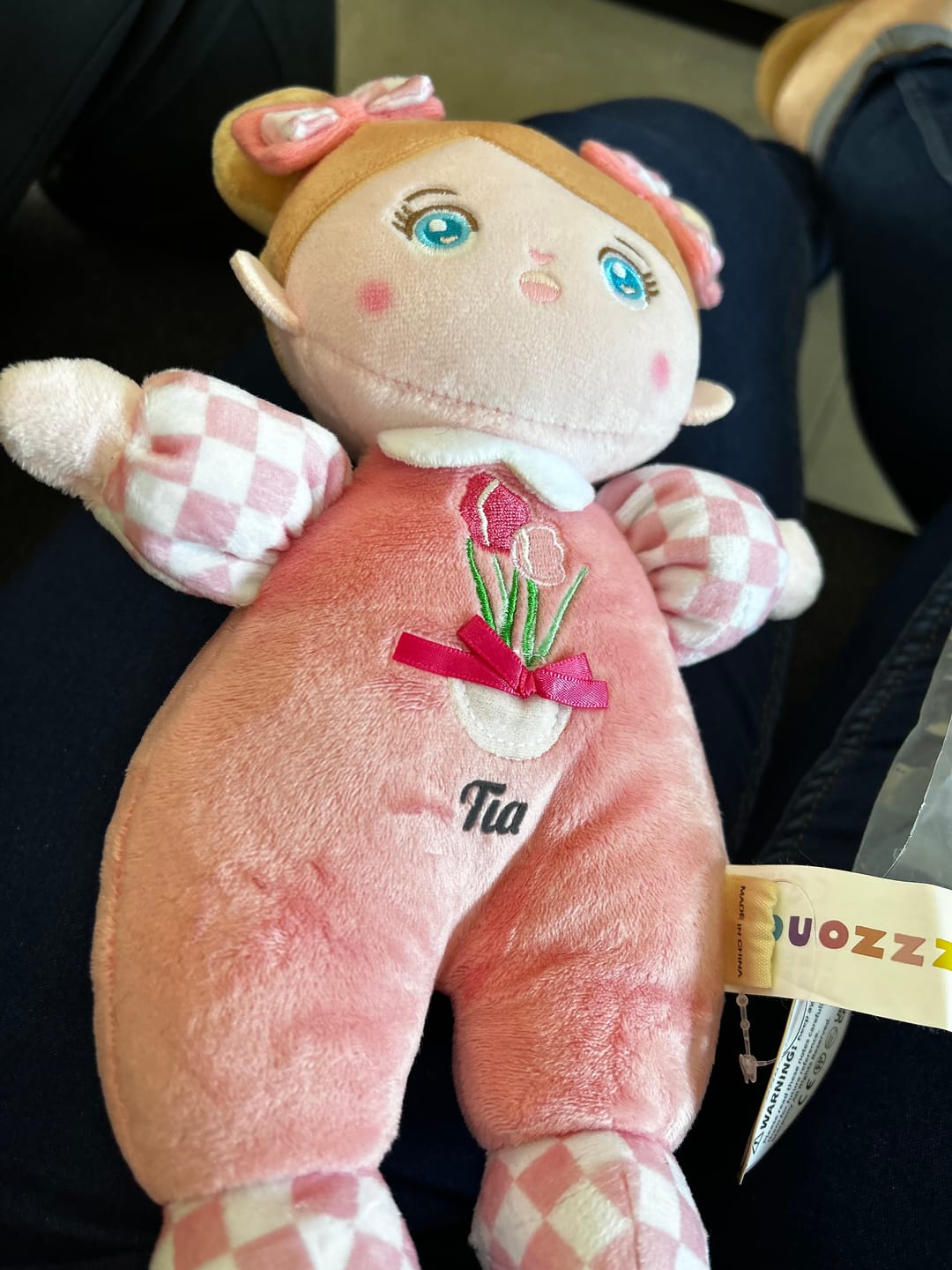 Customer photo review of Mini Personnalisée Poupée en Peluche avec Yeux Bleus Ouverts