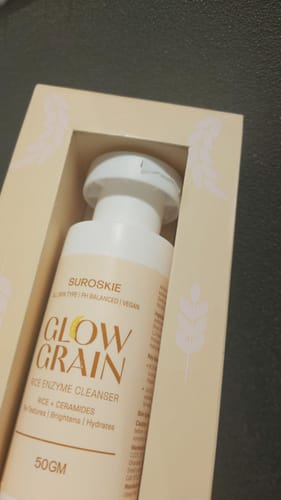 Customer photo review of Glow Grain Rice Enzyme Cleanser