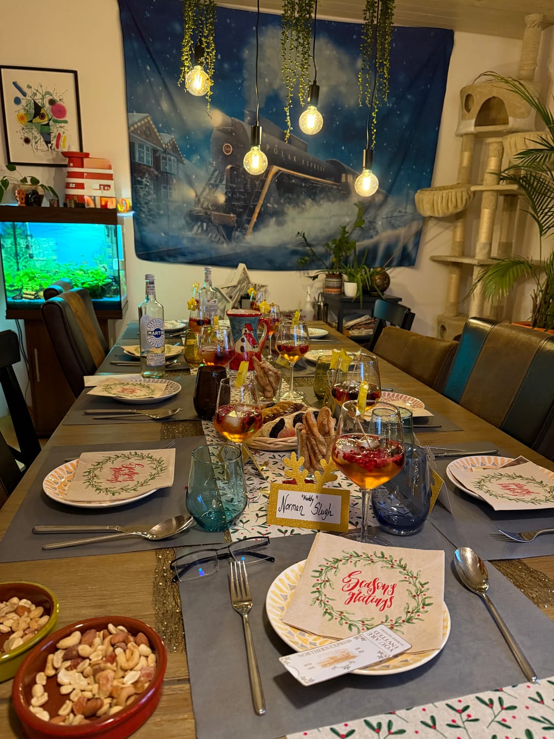 Customer photo review of Polar Express Christmas Train Murder Mystery Game Kit