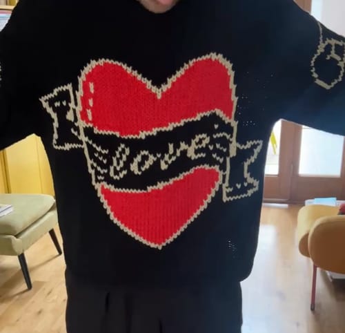 Customer photo review of The Young Hearts Jumper - Black