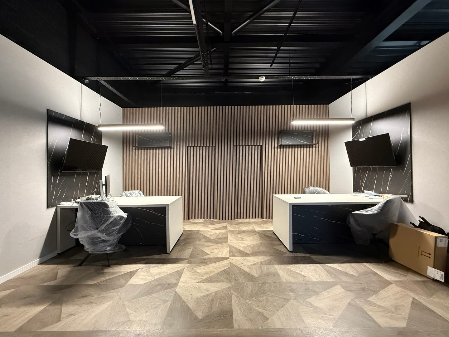 Customer photo review of Wooden Wall Panel | Walnut | Premium 3-sided Wood Veneer