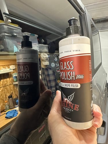 Customer photo review of Glass Polish Plus 16 oz