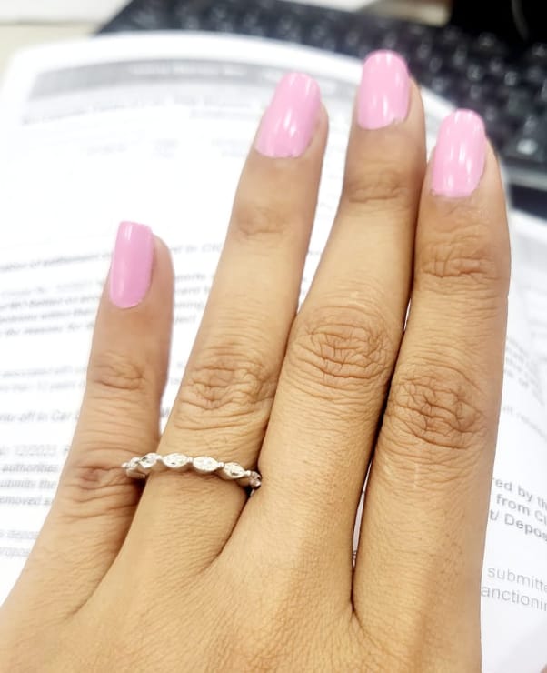 Customer photo review of Bingle 1ct Emerald Lab Diamond Ring
