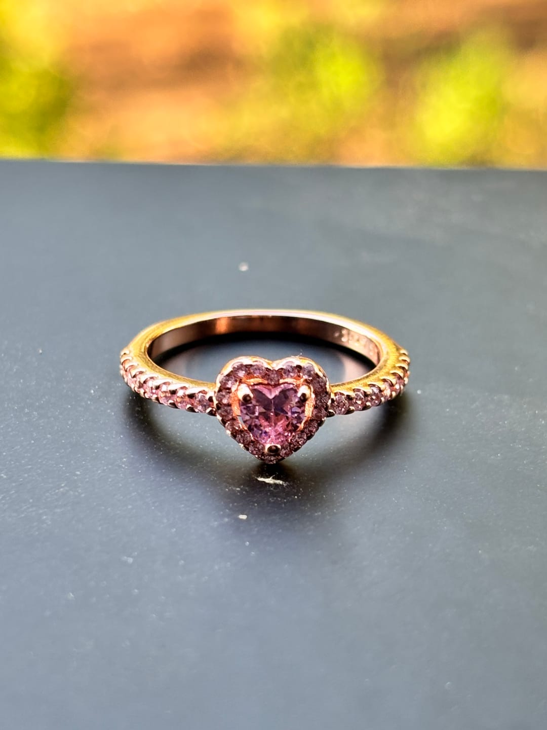 Customer photo review of Anillo Corazon Princesa Aurora Oro Rosa