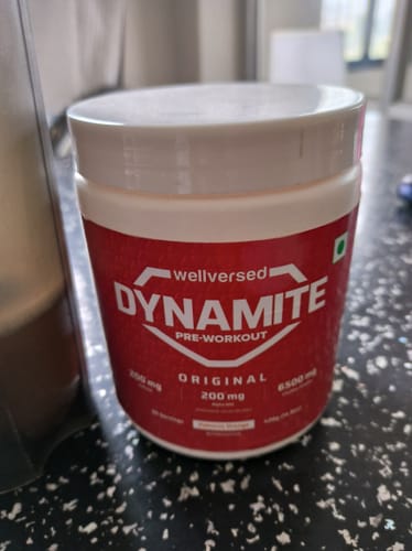 Customer photo review of Dynamite Pre-Workout | Valencia Orange - (420g, 30 Servings)