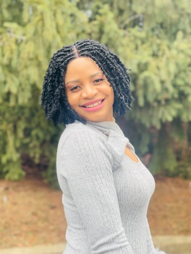 Customer photo review of Bobbi Boss Synthetic Braided Lace Front Wig Free Parting Calif Butterfly Locs 12 MLF613