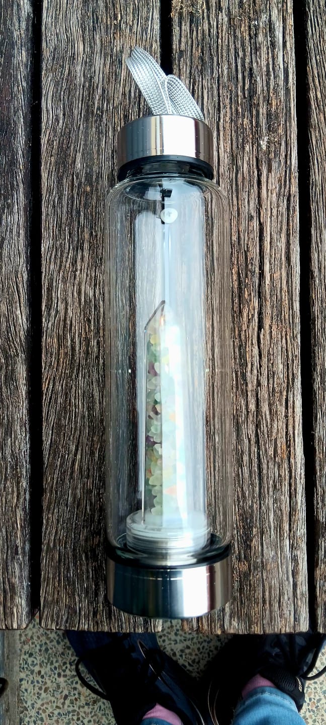 Customer photo review of Crystal Elixir Water Bottle