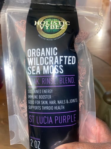 Customer photo review of Raw Royal Purple Sea Moss
