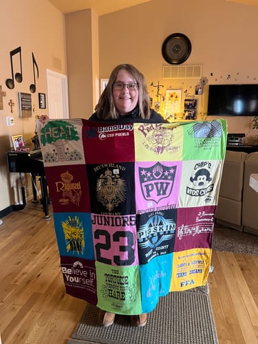 Customer photo review of Classic T-Shirt Blanket