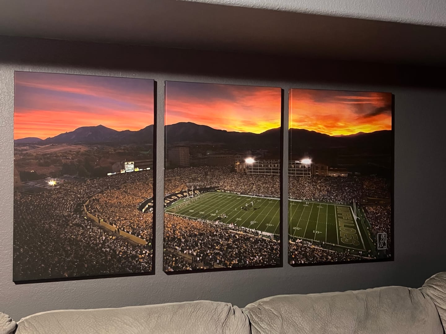 Customer photo review of Folsom Field - University of Colorado Buffaloes Football Stadium Wall Art Canvas Print