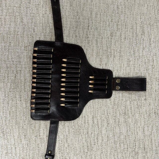 Customer photo review of Cowhide Leather Cartridge Holder Leg Belt for 12, 16 & 12 Gauge Shells, Hunting