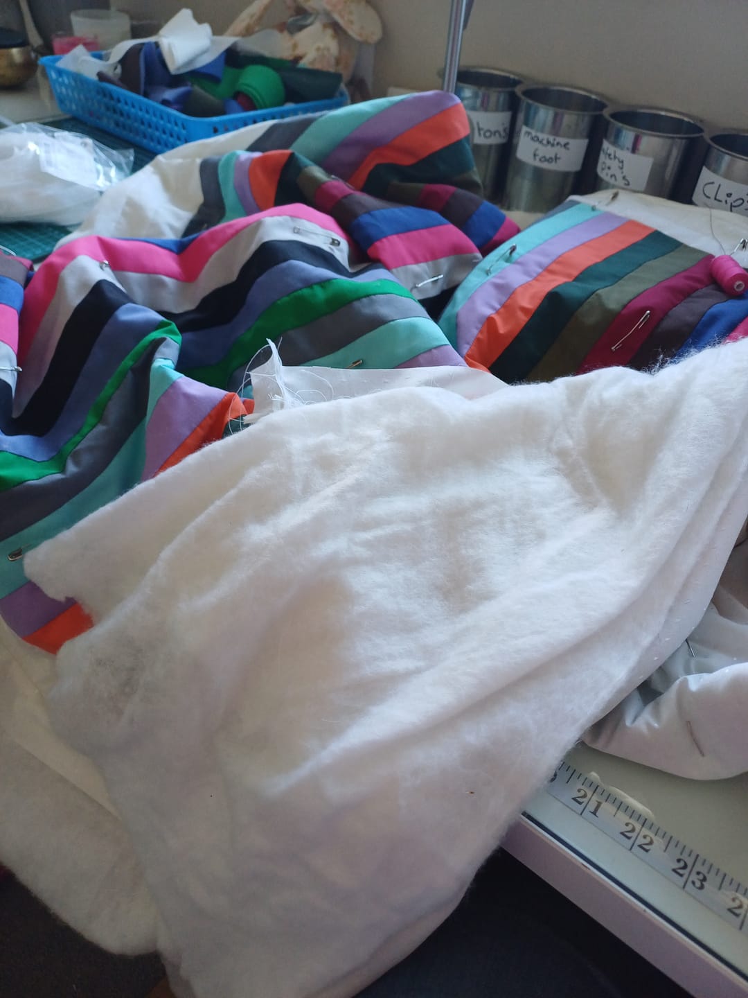 Customer photo review of 15 Metre Wadding Batting Fabric Bundle- 4 Varieties