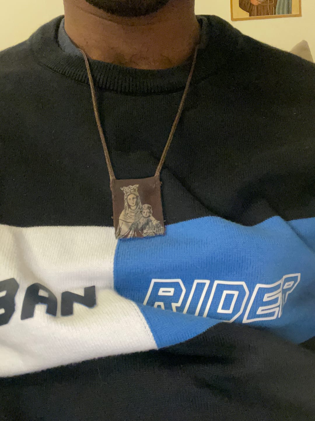 Customer photo review of OLMC Crown of Stars | Our Lady of Mt. Carmel Premium Brown Scapular