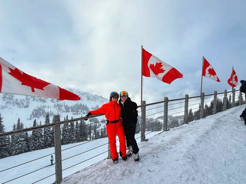 Customer photo review of Elegant Women's Black Faux-Fur One-Piece Ski Suit