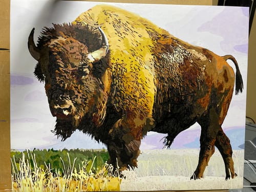 Customer photo review of Custom Paint By Numbers Kit - Upload Your Photo - Brush Set Included