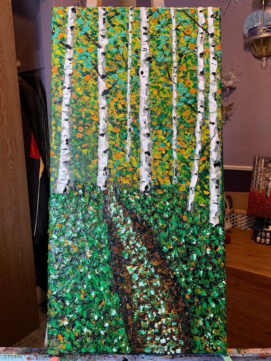 Customer photo review of Phthalo Green 16 oz | Thick & Creamy Acrylic Paints for Artists | DabblePaints™️