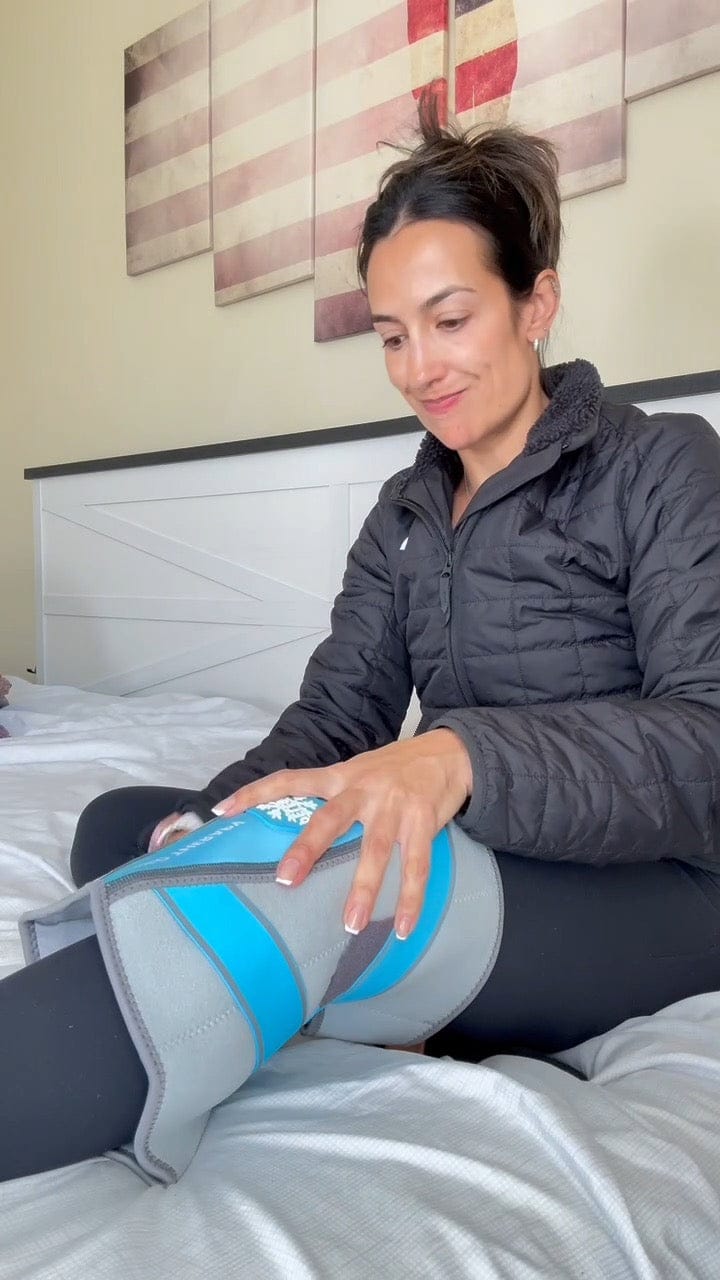 Customer photo review of Knee Ice Pack Wrap