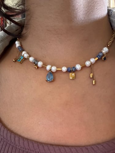 Customer photo review of DREAMY NECKLACE - 18K GOLD-PLATED