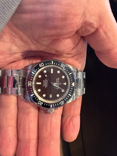 Customer photo review of Oceaneva Men's Deep Marine Explorer II 1250M Pro Diver Watch Black and Brown