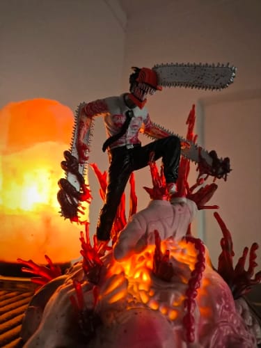 Customer photo review of Chainsaw Man Denji & Pochita Figure – 18CM PVC Fighting Model Toy & Collectible Gift Sculpture