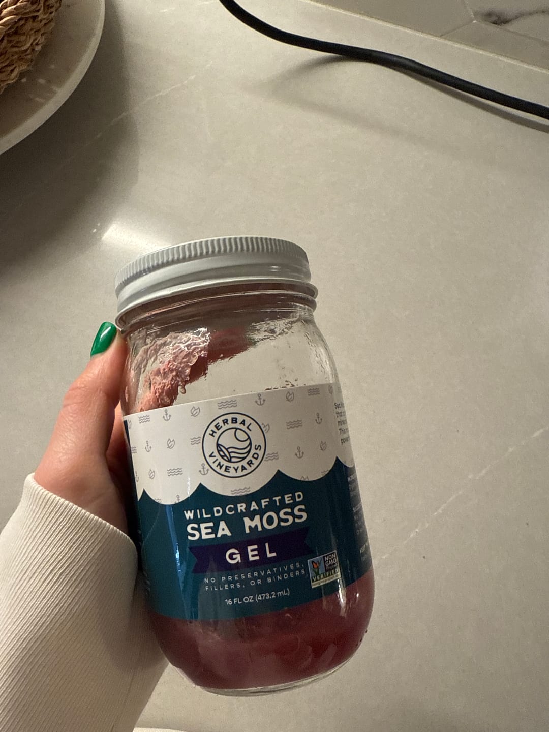 Customer photo review of EXCLUSIVE PURPLE SEA MOSS GEL