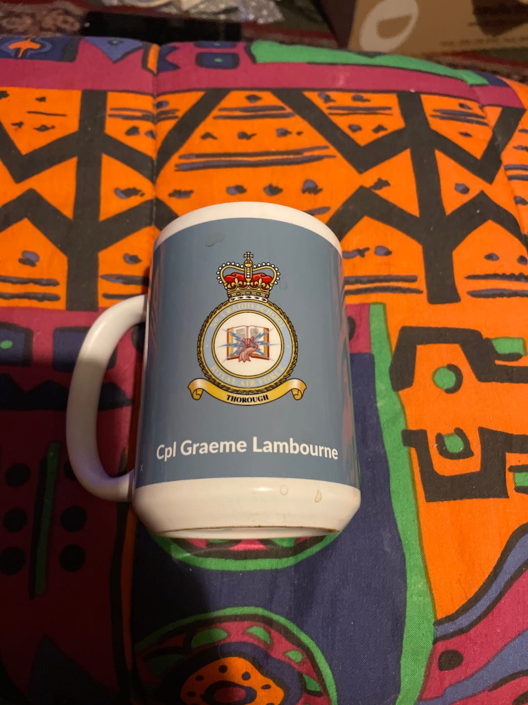 Customer photo review of Personalised RAF Mug