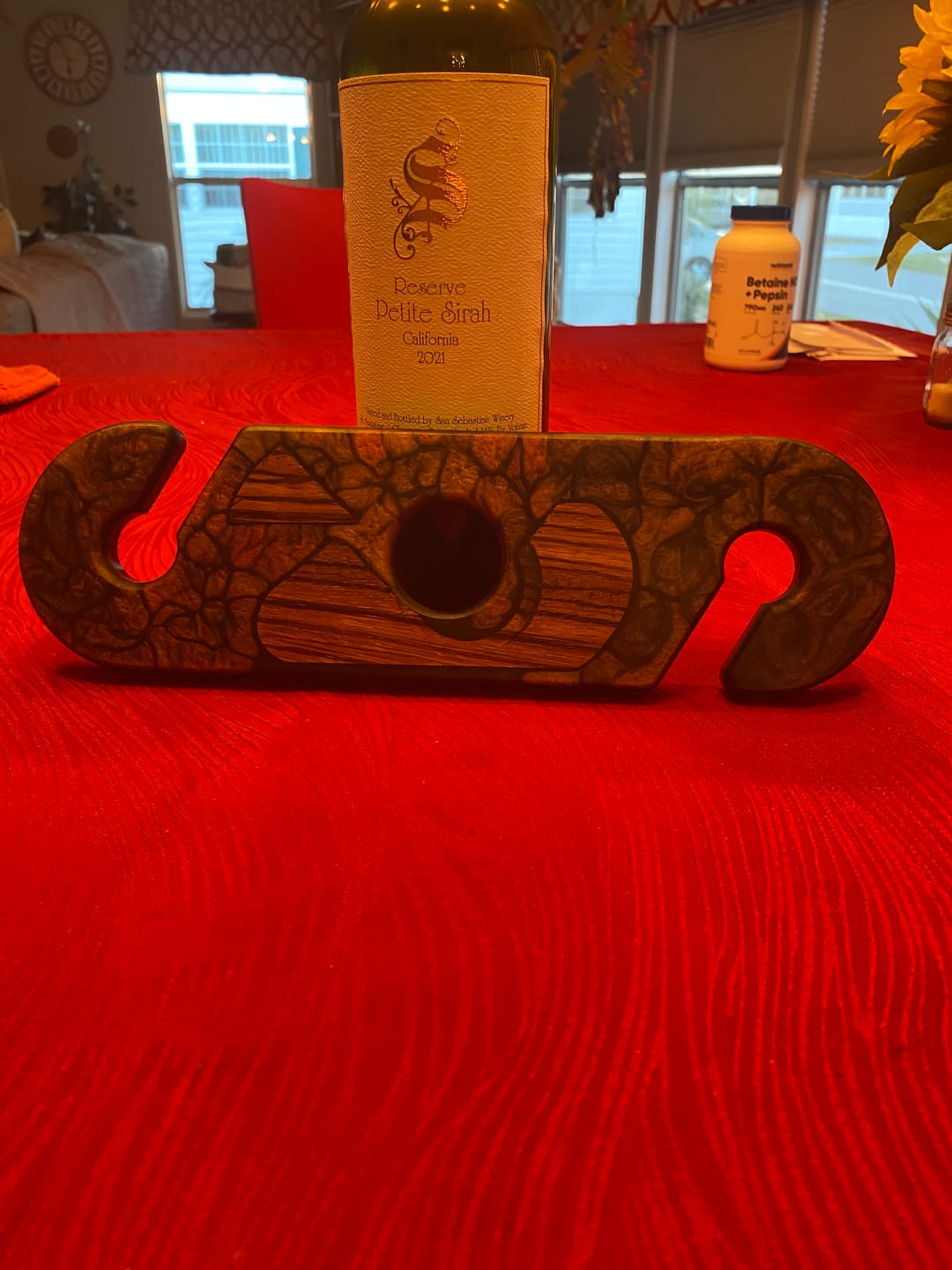 Customer photo review of 12x3.5x1" Wine Caddy Mold For Epoxy Resin - Style 2 - Silicone Mold For Wine Glass Holder