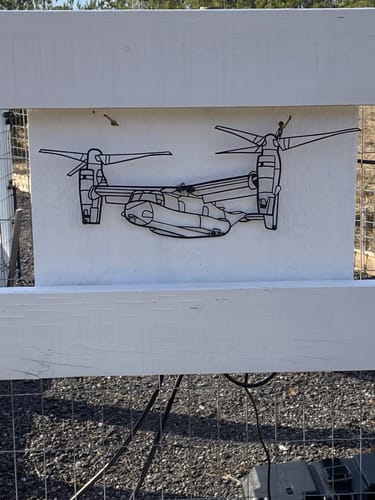 Customer photo review of CV-22 Osprey Angle Metal Aircraft Wall Art - NCP0375