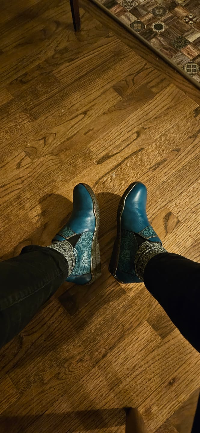 Customer photo review of Vintage Genuine Leather Comfy Flat Shoes