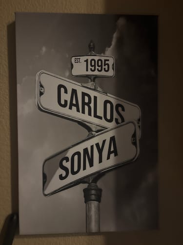 Customer photo review of COUPLES DATE OF LOVE by Cstm Canvas