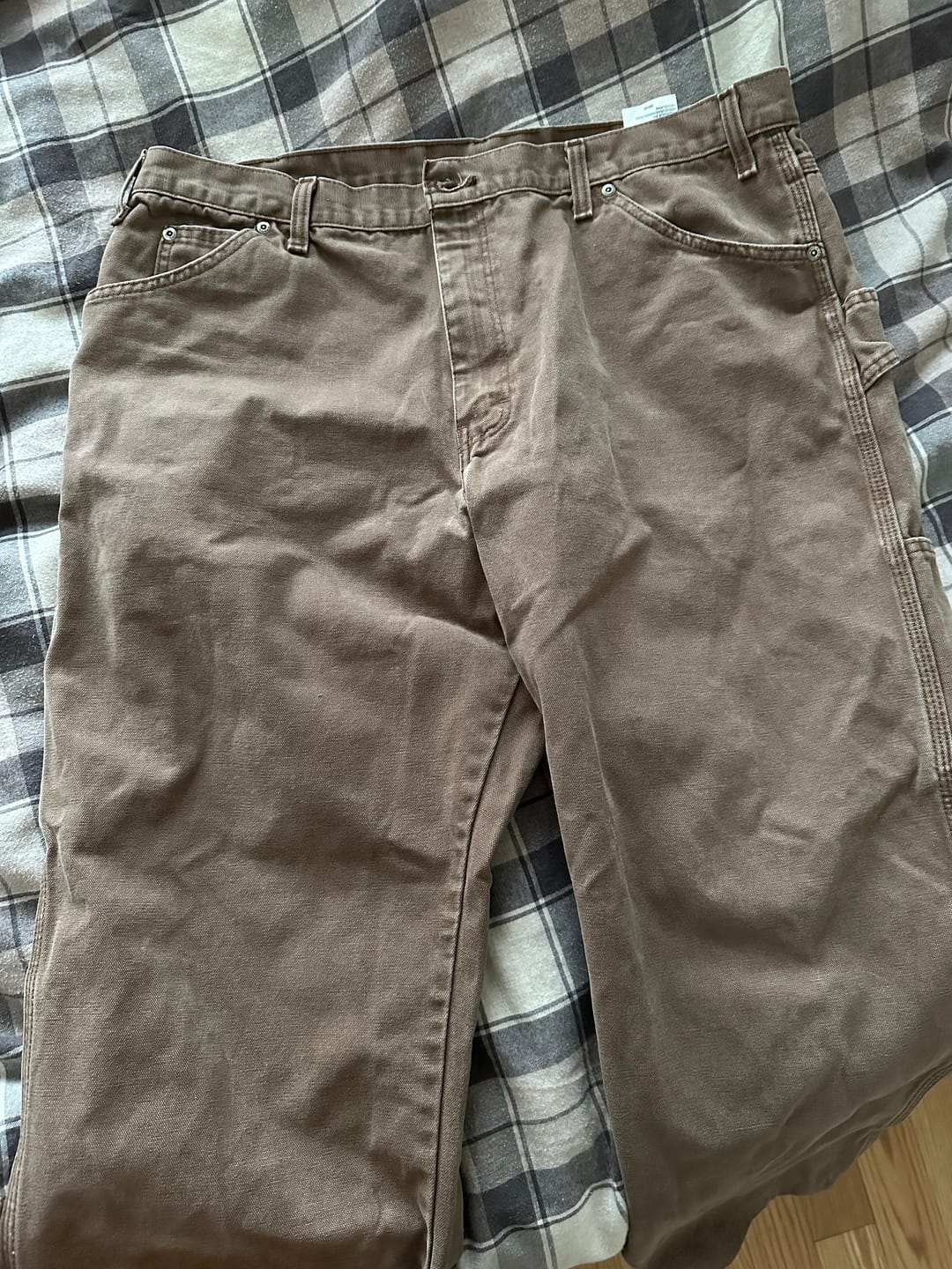 Customer photo review of Dickies Pants Fits Mens 38 x 26 Brown Work Wear Carpenters