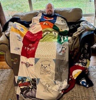 Customer photo review of Classic T-Shirt Blanket
