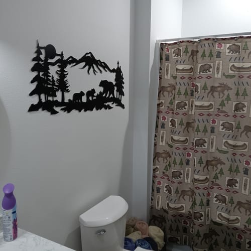 Customer photo review of Mountain Bear Family - Metal Wall Art