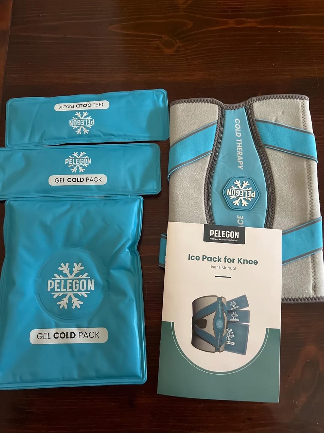 Customer photo review of Knee Ice Pack Wrap
