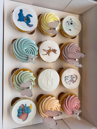 Customer photo review of 12 x 6.35 cm Round Standard Cookie Edible Icing Images